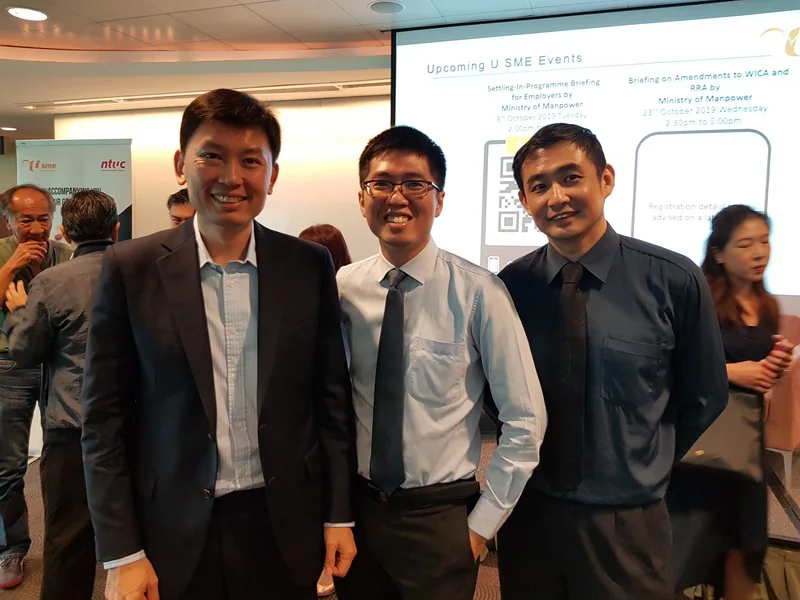 Lawrence Chai with Minister Chee Hong Tat