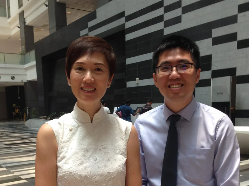 Lawrence Chai with Minister Josephine Teo