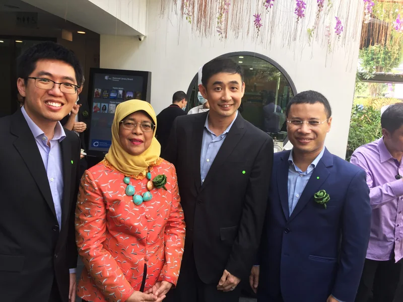 Lawrence Chai with President Halimah Yacob