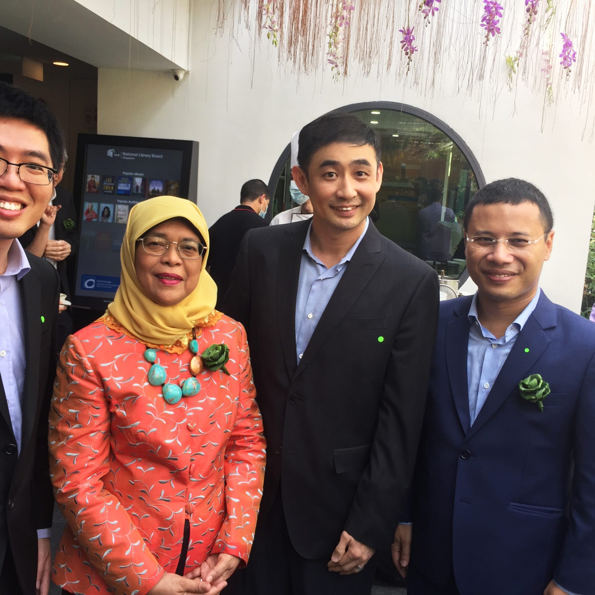 Lawrence at launch of the President’s Challenge Enabling Employment Pledge at the Enabling Village with President Halimah