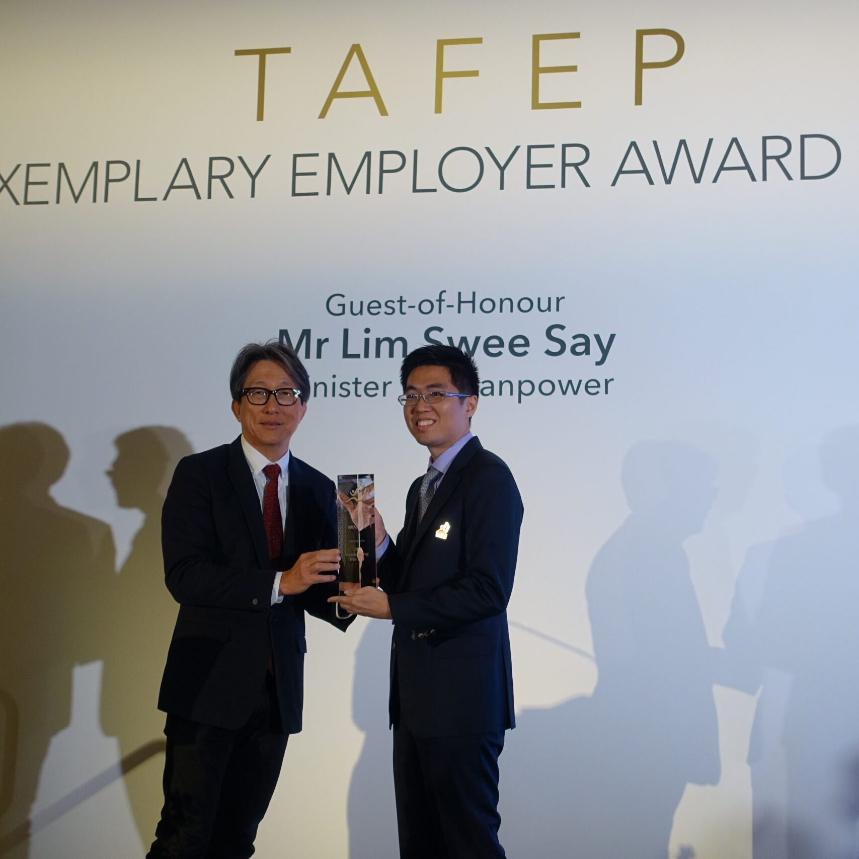 Lawrence Receiving TAFEP Exemplary Employer Award 2016